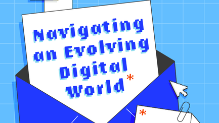 Brief mit dem Text Navigating an Evolving Digital World